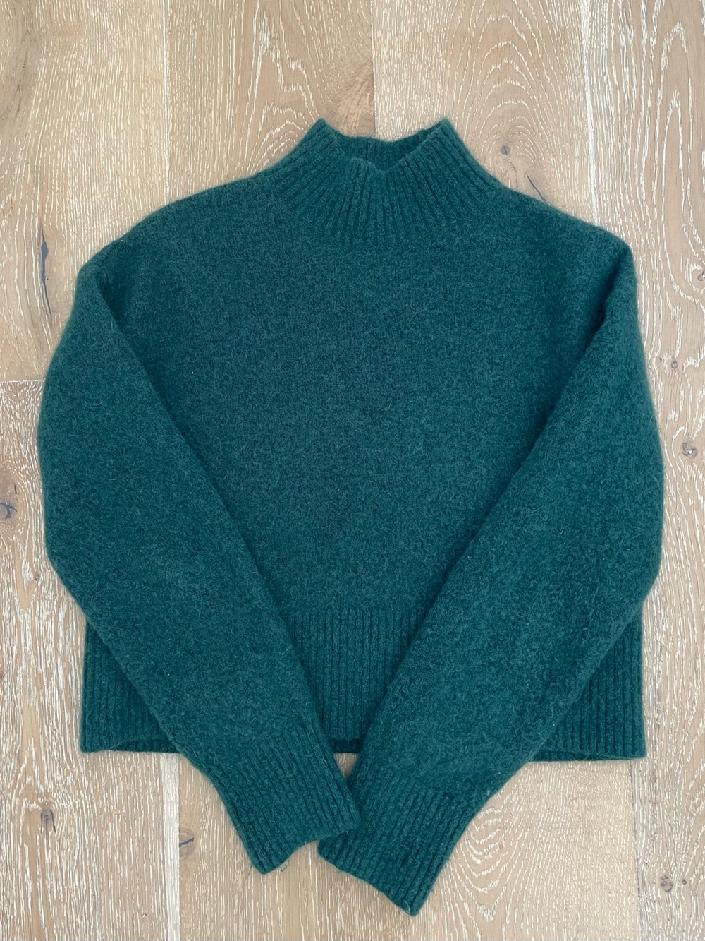 & Other Stories Forest Green Mock Neck Sweater